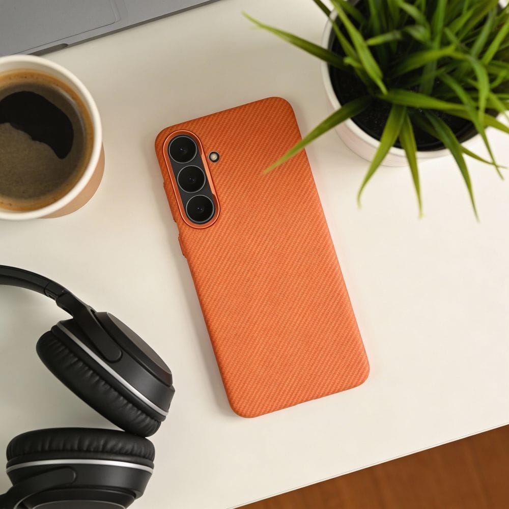 Capa MagSafe Samsung Galaxy A17 K Look laranja 03