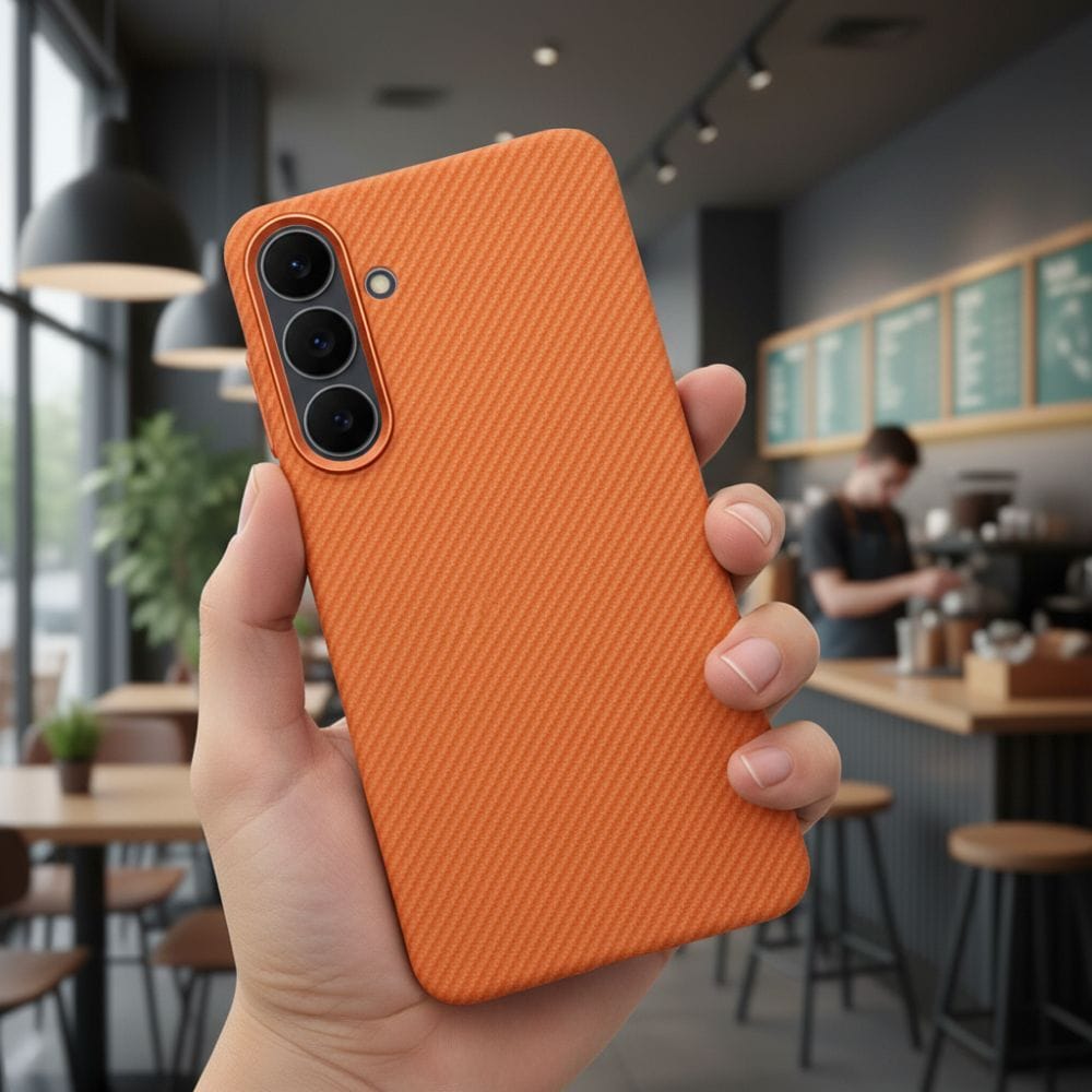 Capa MagSafe Samsung Galaxy A17 K Look laranja 04